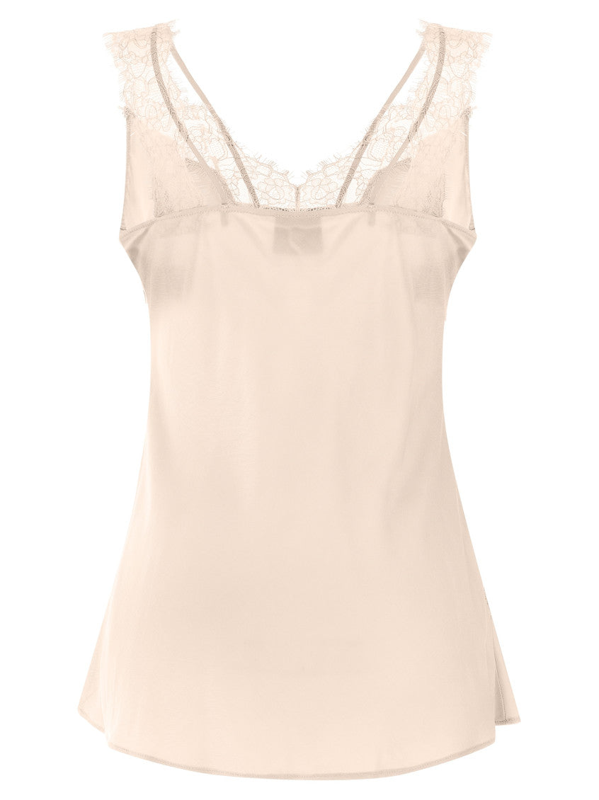 Pink V-Neck lace Top 2