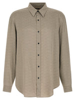Grey Jacquard Monogram Shirt 1