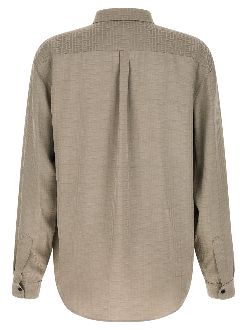 Grey Jacquard Monogram Shirt 2
