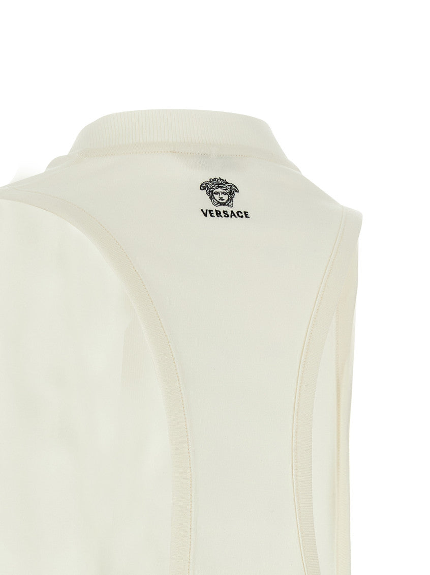 White V-Neck Ribbed Top 4