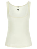 White Round Neck Sleeveless Top 1