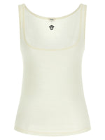 White Round Neck Sleeveless Top 1