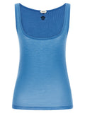 Light Blue Round Neck Sleeveless Top 1
