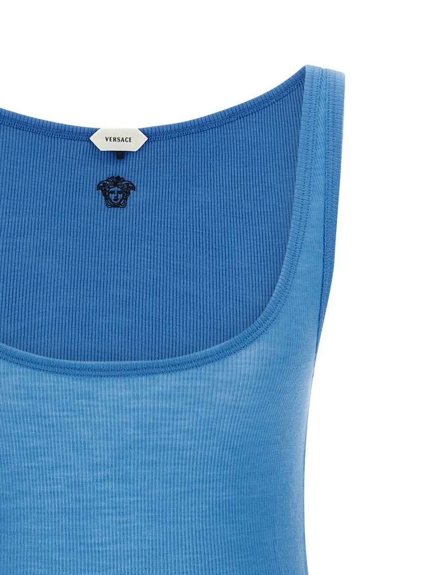 Light Blue Round Neck Sleeveless Top 3