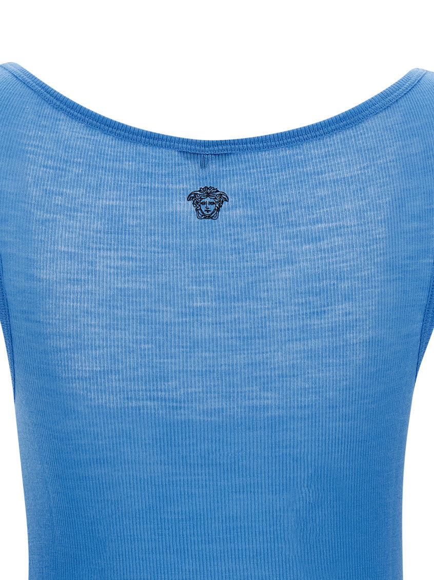 Light Blue Round Neck Sleeveless Top 4