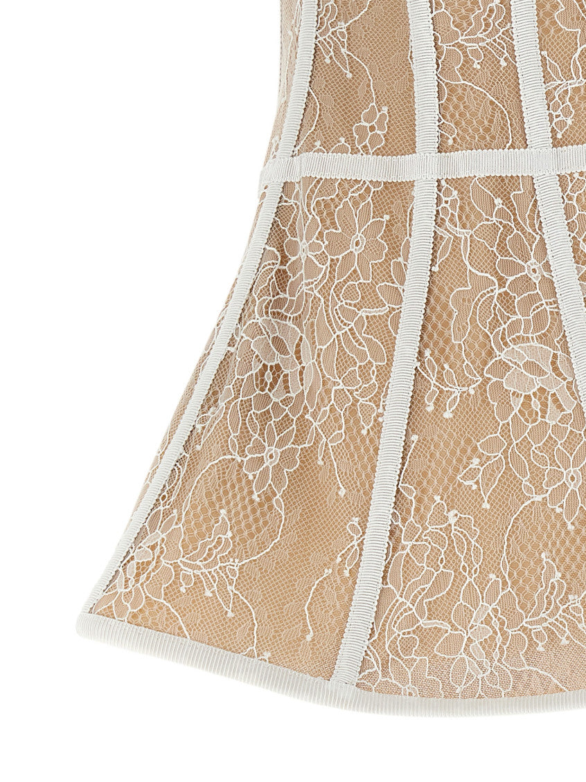 White Sweetheart Neck Lace Top 4