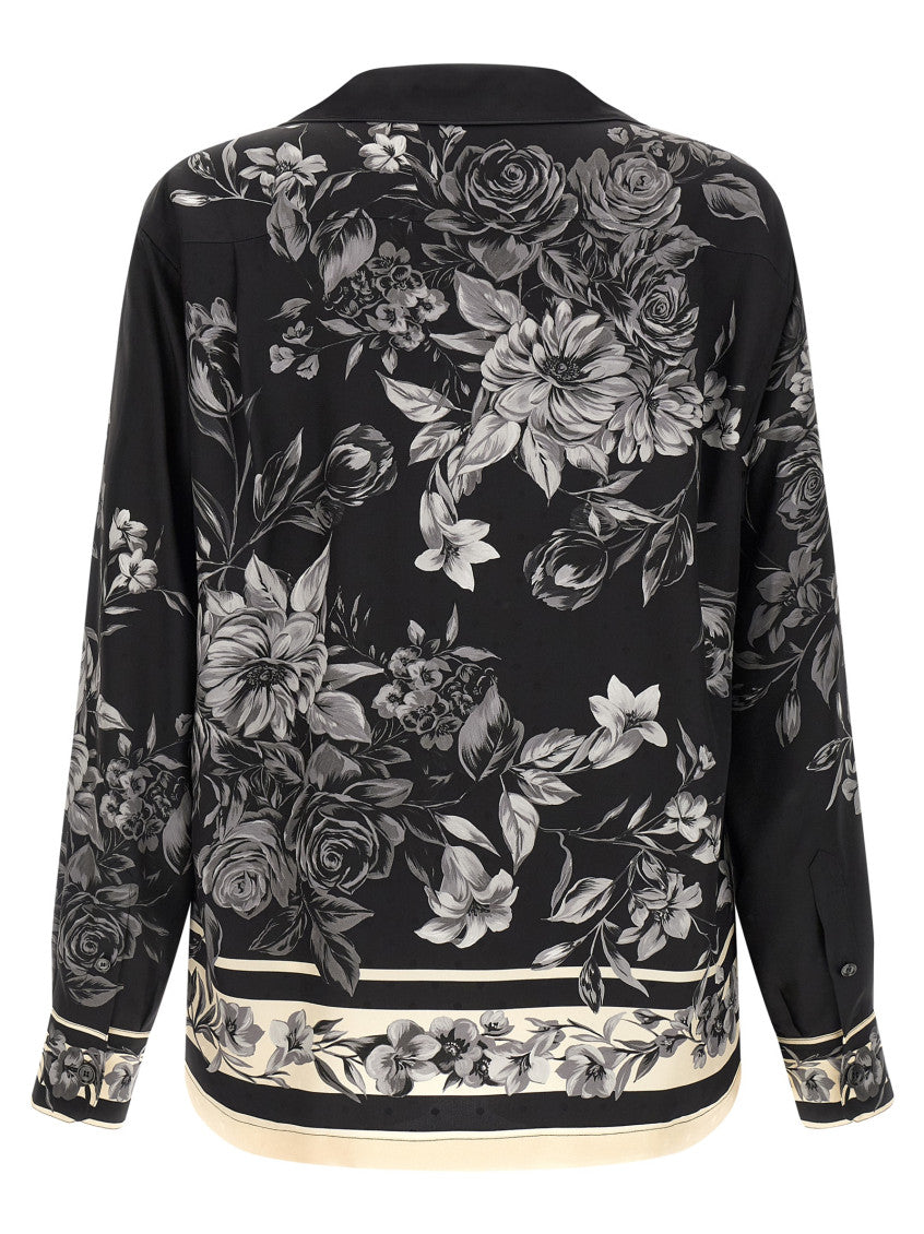 Black 'Bouquet Fiori' Shirt 2
