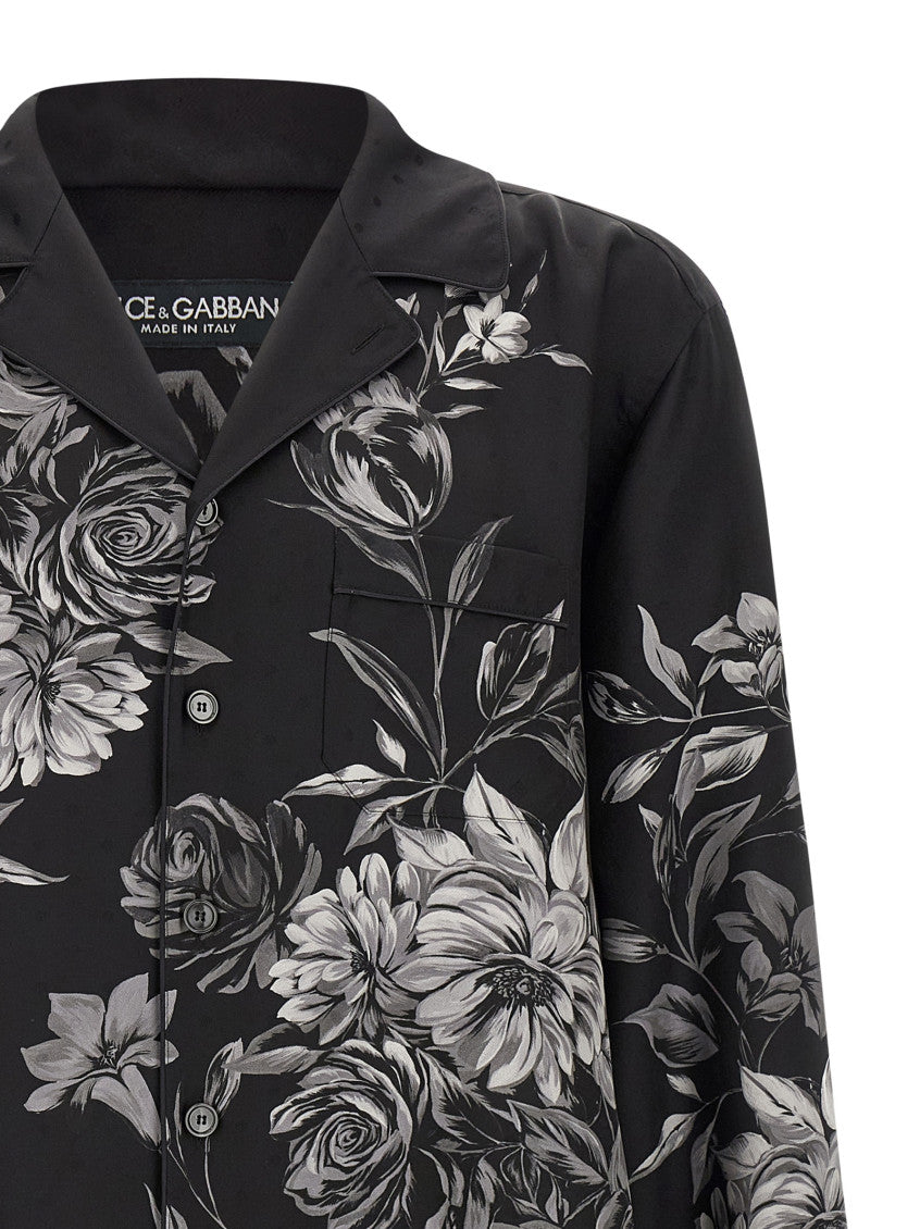 Black 'Bouquet Fiori' Shirt 3