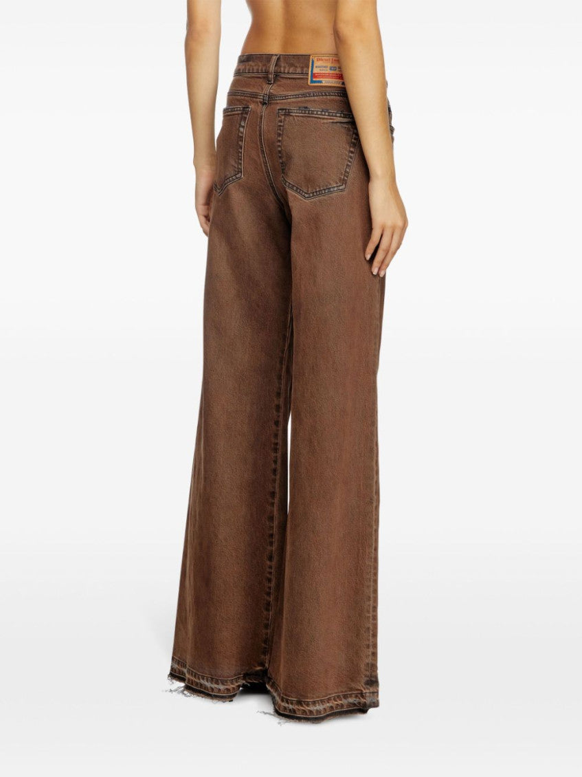 Beige Wide Leg Jeans 2