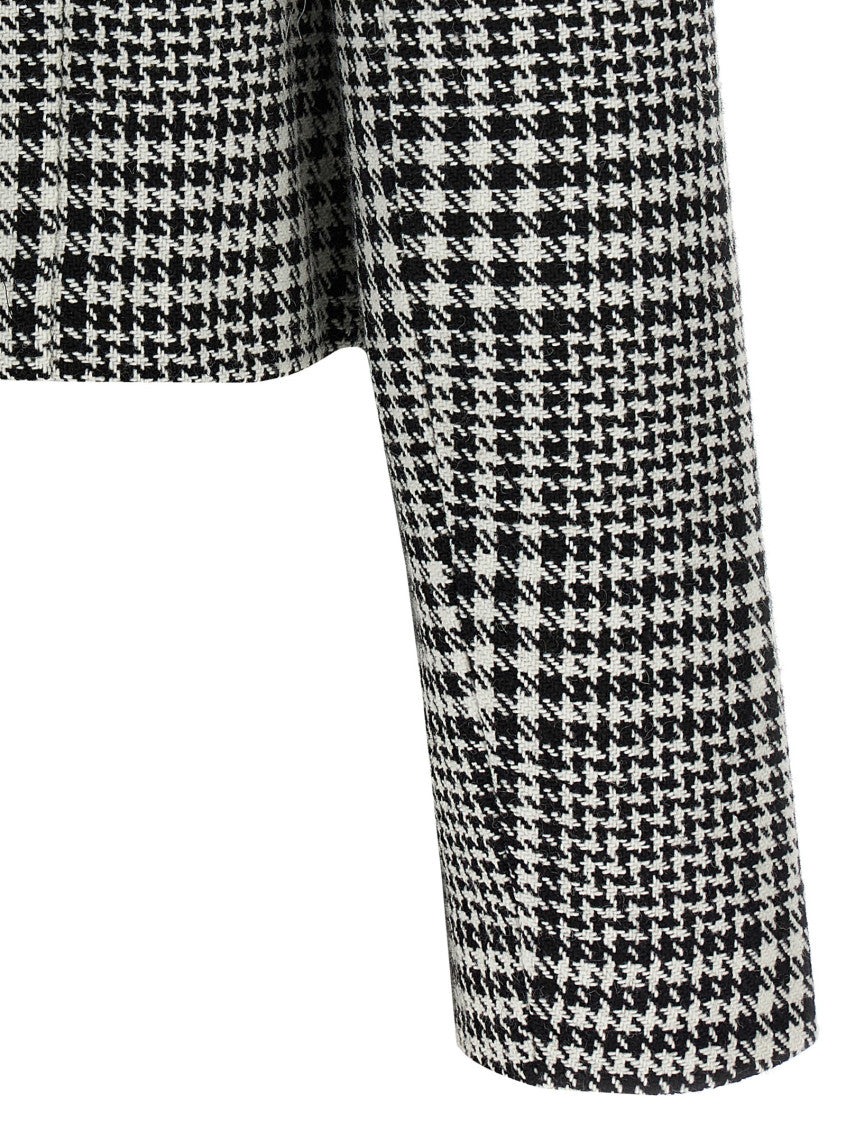 Black White 'Houndstooth Crystal Trim' Blazer 4
