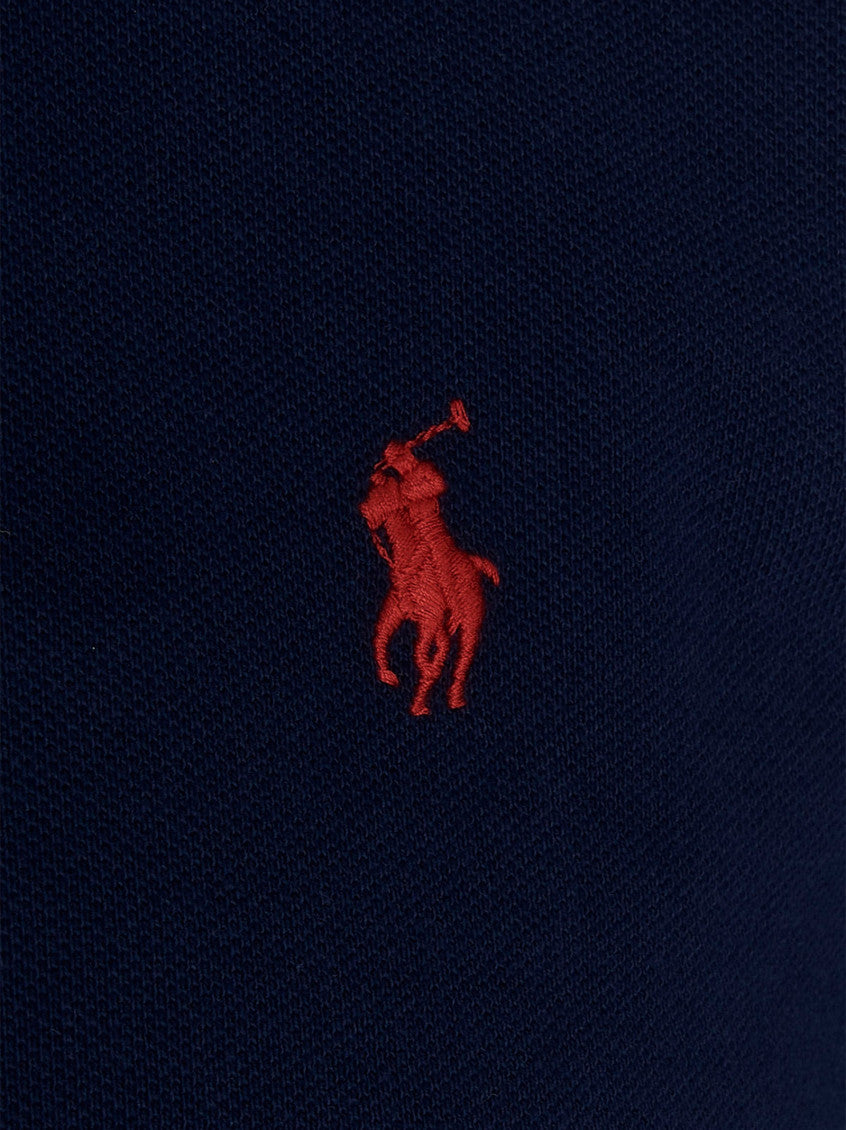 Blue Logo Shirt Collar Polo 4