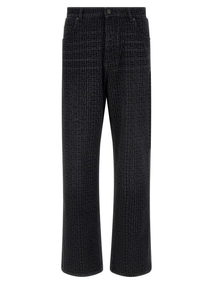Black Loose Mid Rise Jeans 1