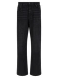 Black Loose Mid Rise Jeans 1