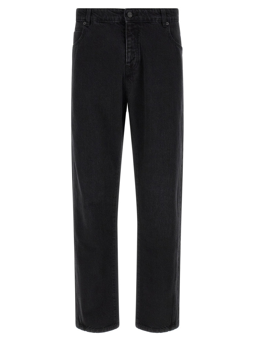 Black Regular Mid Rise Jeans 1