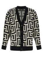 Black Knitted V Neck Cardigan 1