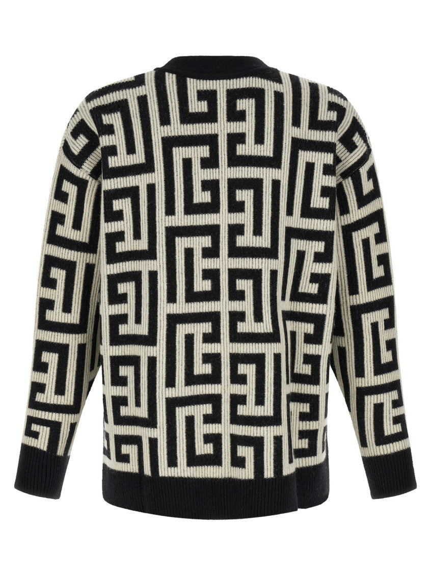 Black Knitted V Neck Cardigan 2