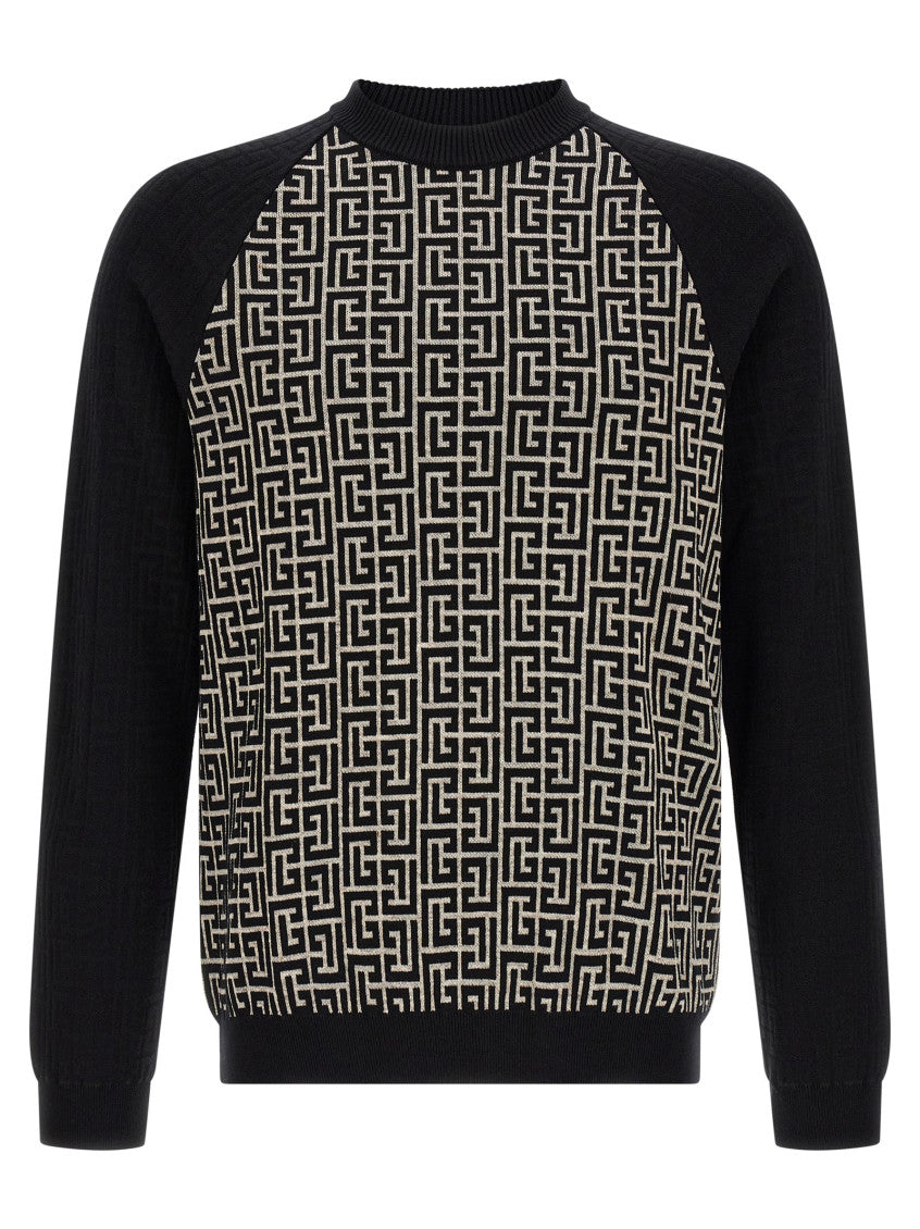 Black Logo Crew Neck Sweater 1