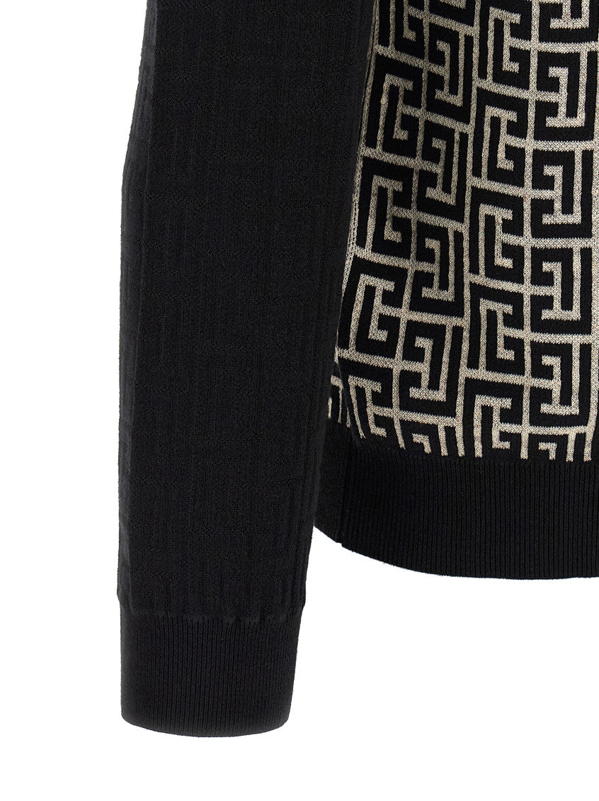 Black Logo Crew Neck Sweater 4