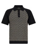 BlackWhite Logo Shirt Collar Polo 1