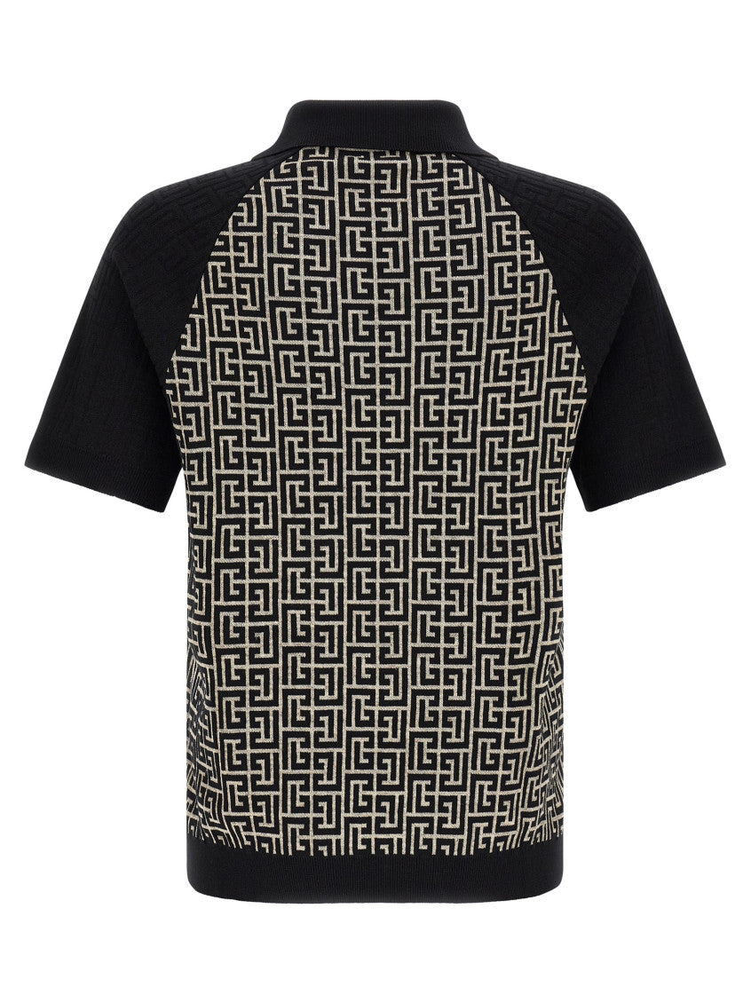 BlackWhite Logo Shirt Collar Polo 2