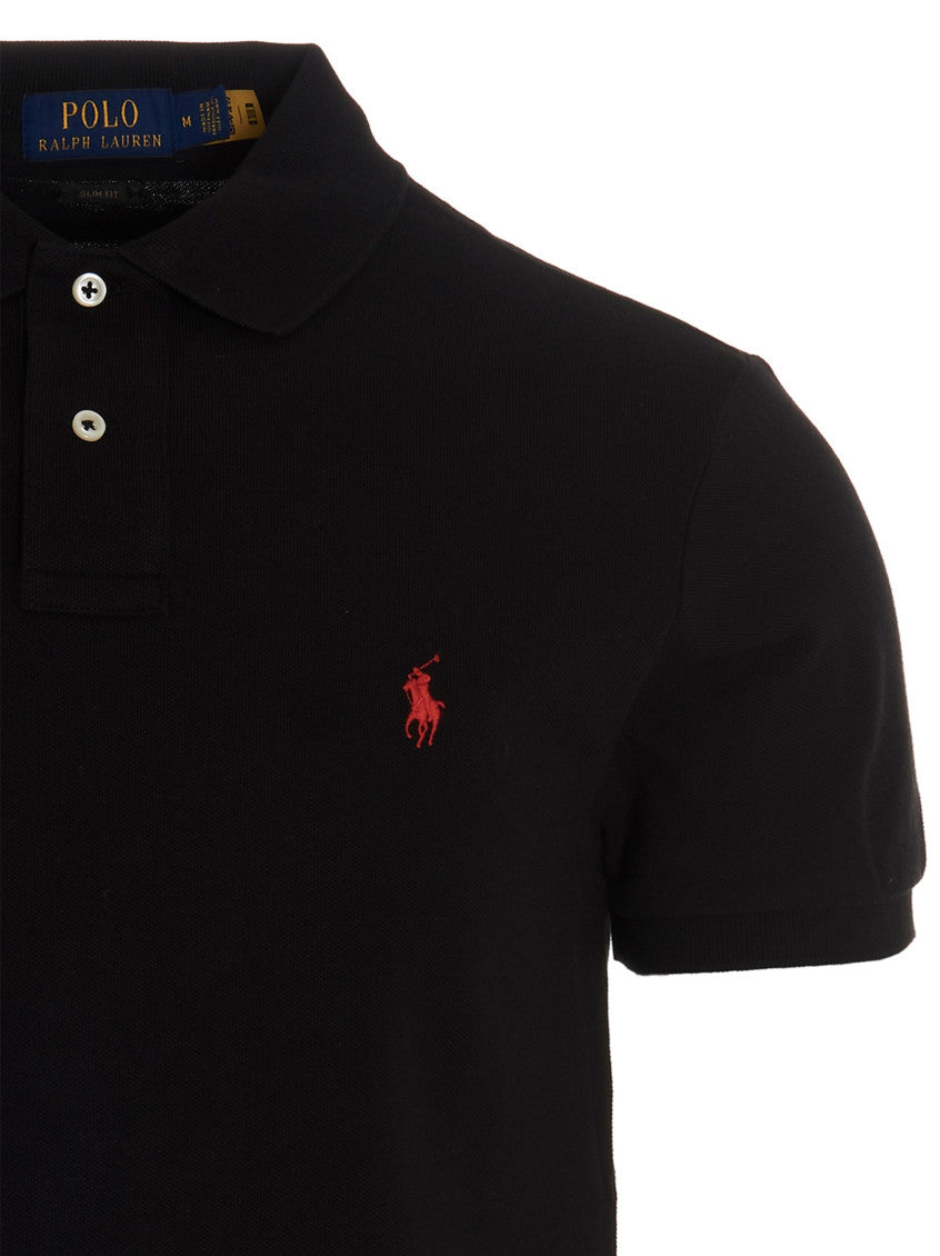 Black Logo Shirt Collar Polo 3