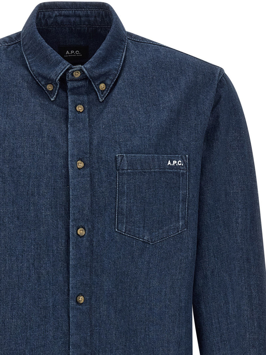 Blue Regular Solid Shirt 3