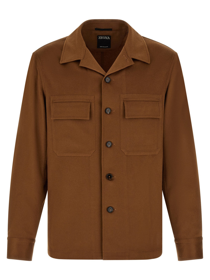 Brown Regular Solid Overshirt 1