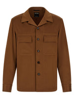 Brown Regular Solid Overshirt 1