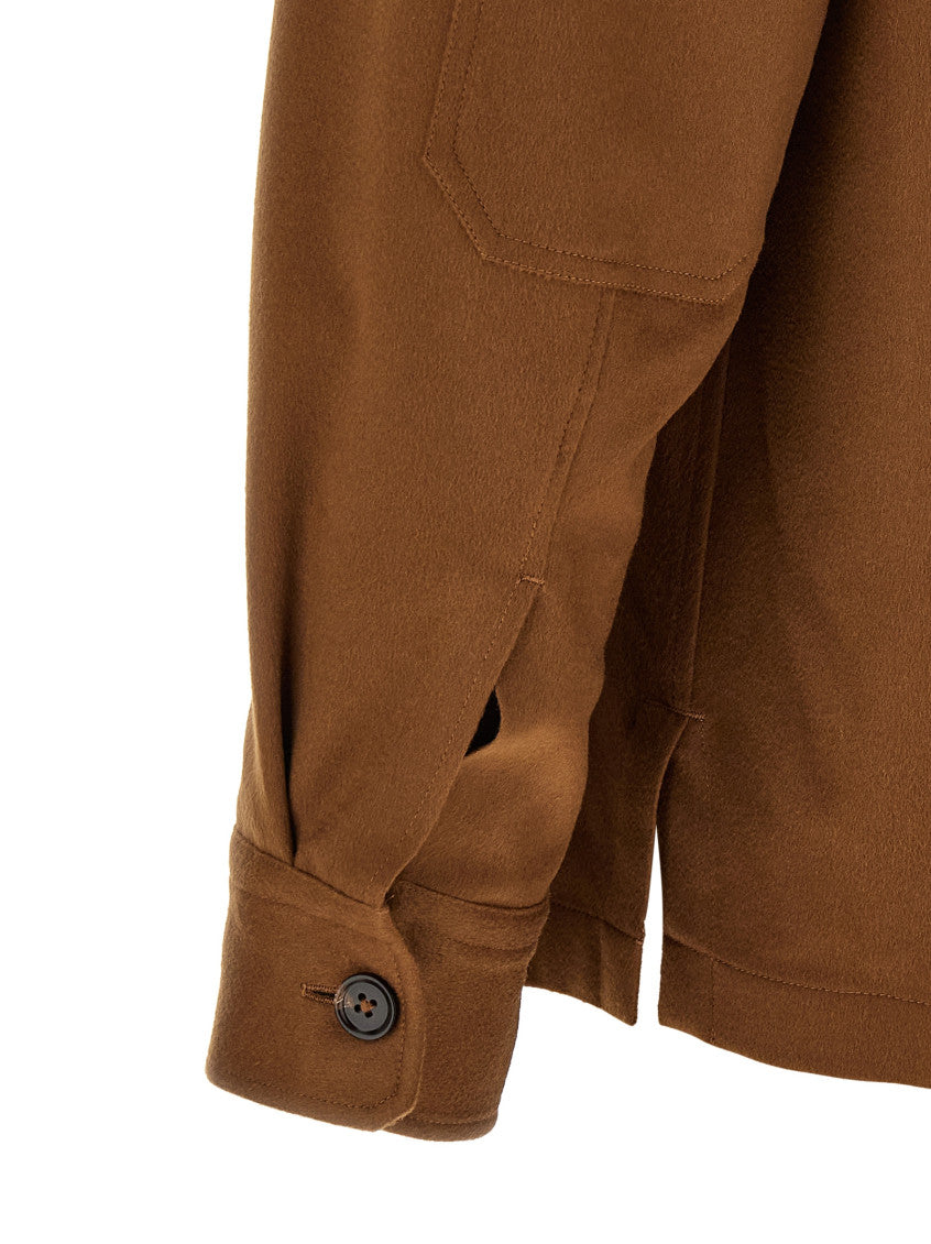 Brown Regular Solid Overshirt 4
