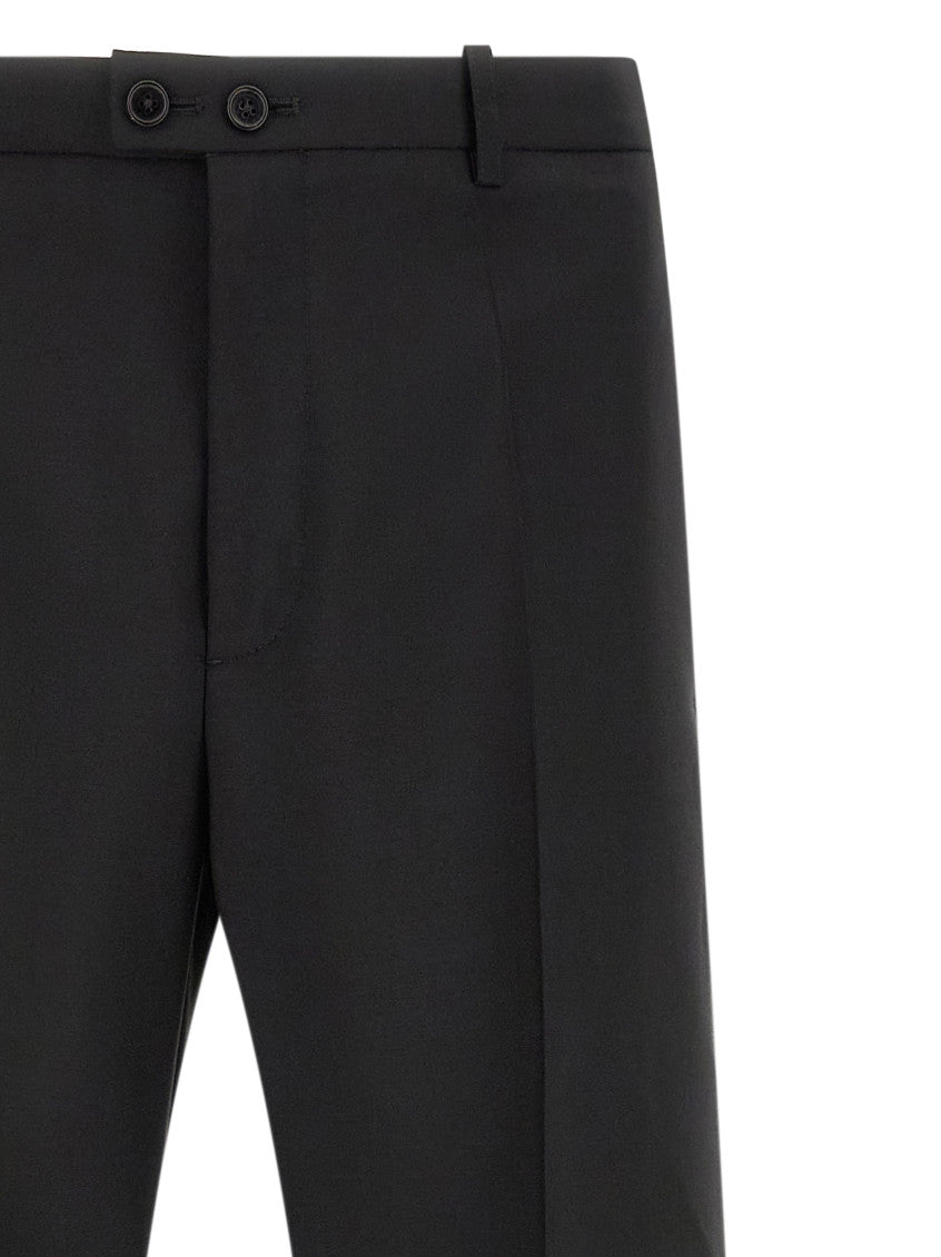Black Straight Flat Front Pants 3