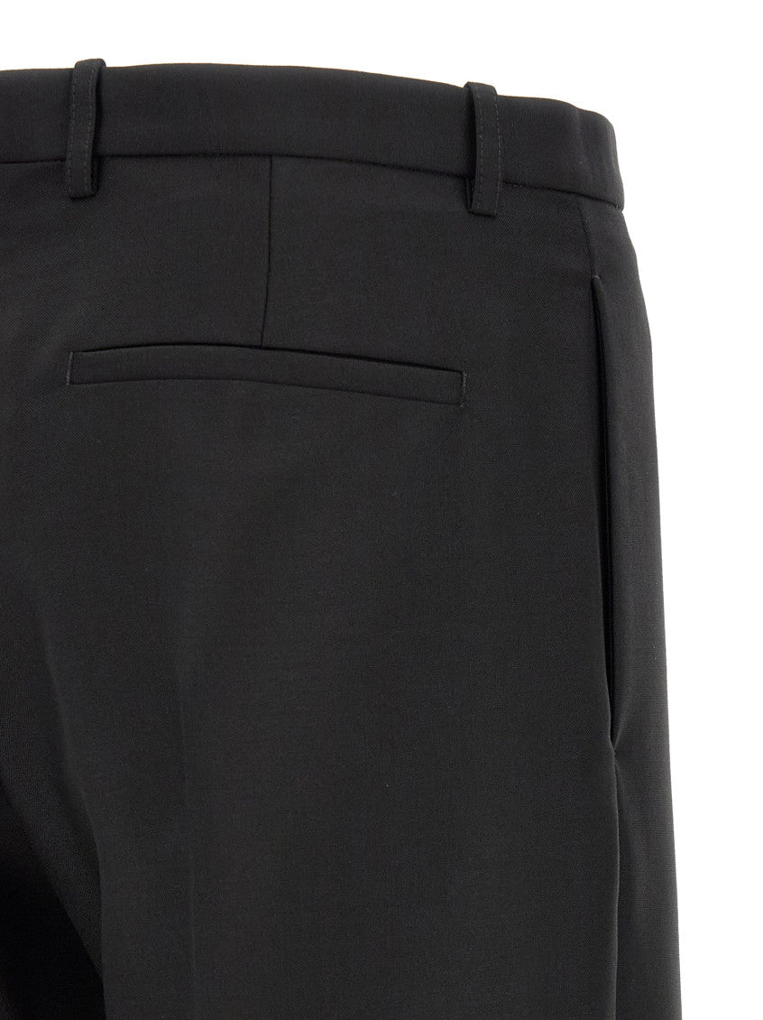 Black Straight Flat Front Pants 4