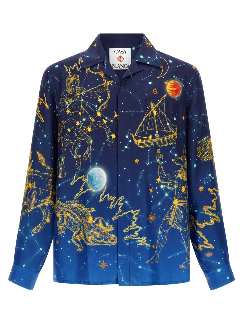 Blue Relaxed Printed Shirt 1