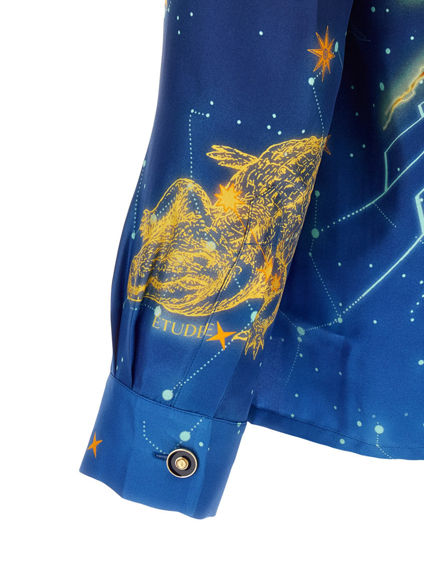 Blue Relaxed Printed Shirt 4