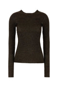 Brown Knitted Round Neck Sweater 1