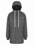 Grey Quilted Hood Jacket 1