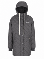 Grey Quilted Hood Jacket 1