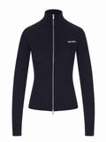 Navy Blue Logo Mock Collar Sweater 1