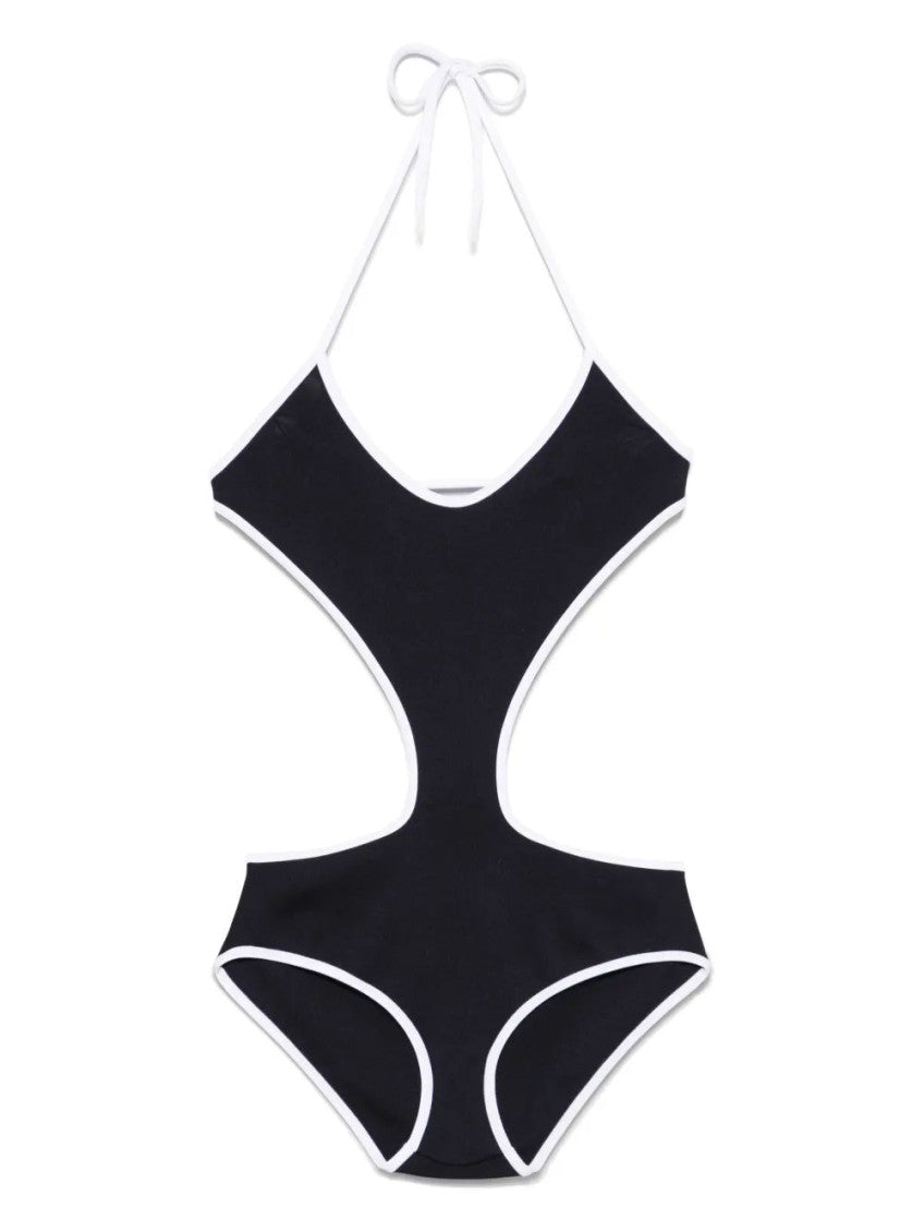 Blue Halter Neck Swimwear 2