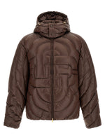 Brown Quilted Hood Jacket 1