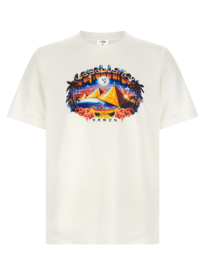 White Graphic Crew Neck T-Shirt 1