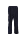 Navy Blue Straight Flat Front Pants 1