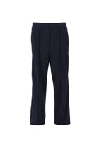Navy Blue Straight Flat Front Pants 1