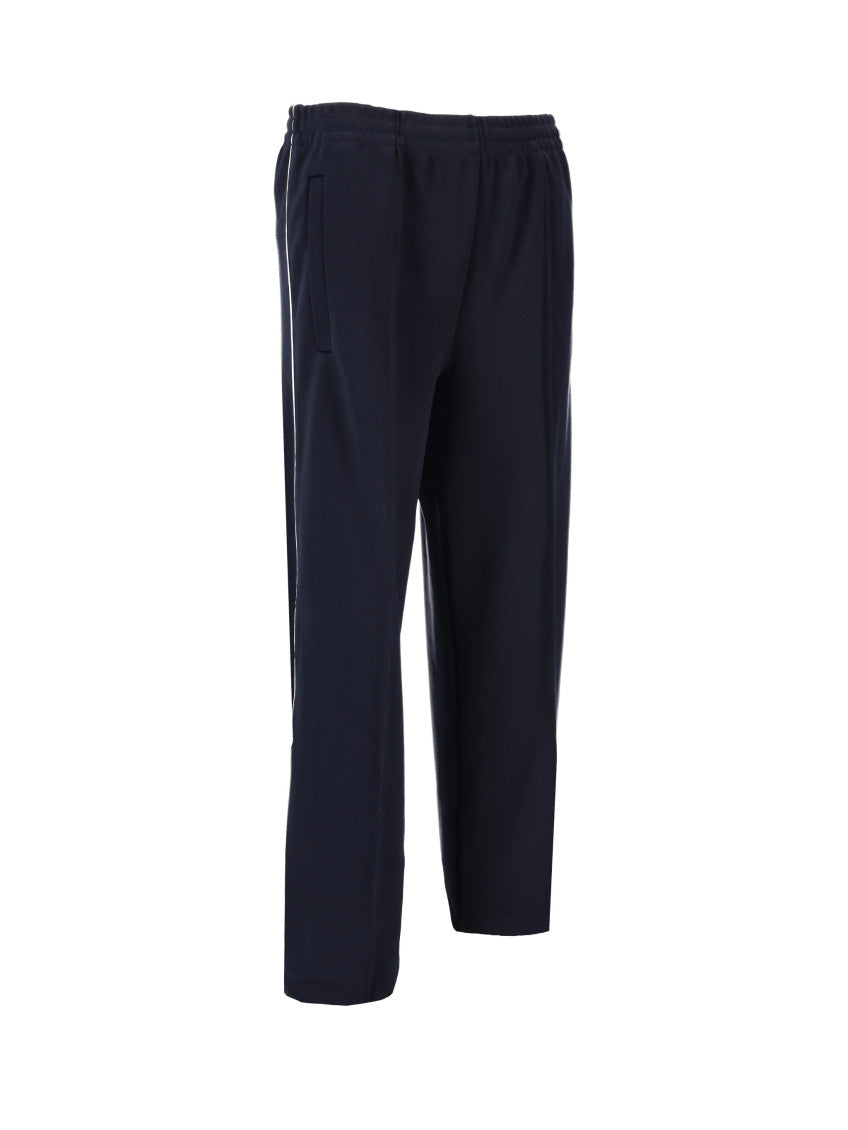 Navy Blue Straight Flat Front Pants 2