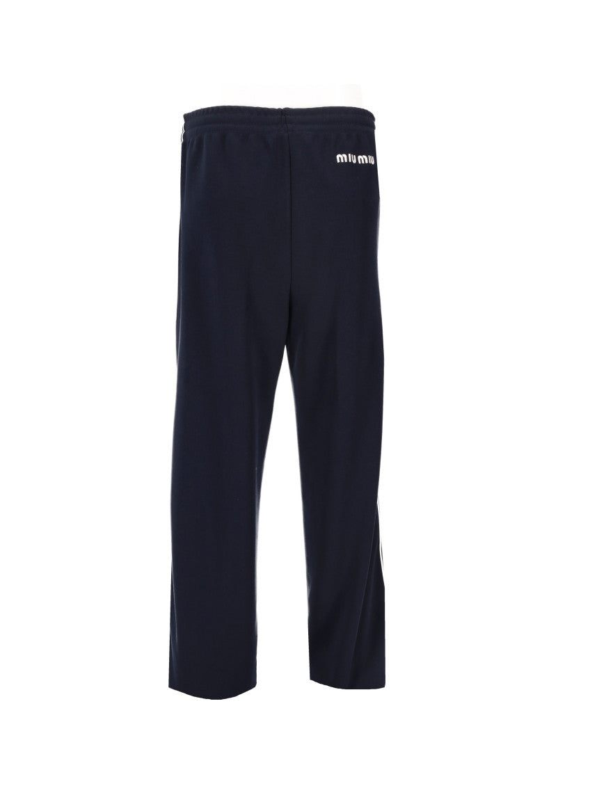 Navy Blue Straight Flat Front Pants 4
