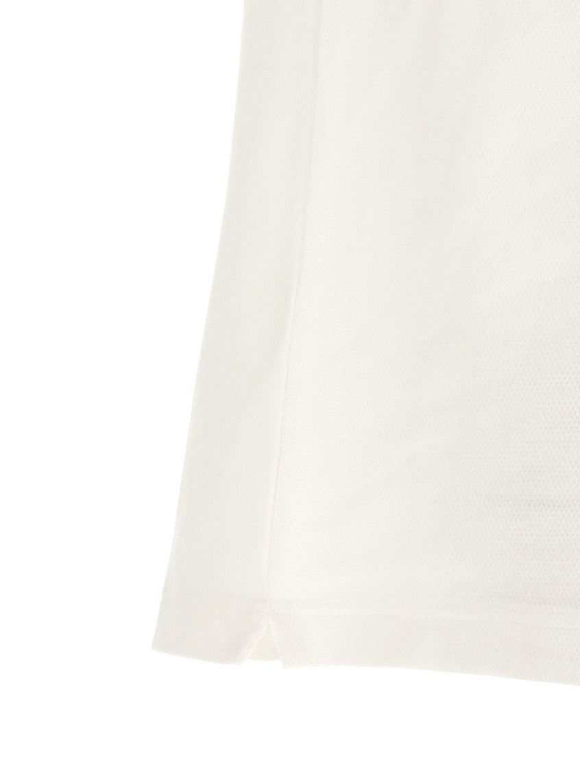 White Printed Shirt Collar Polo 4