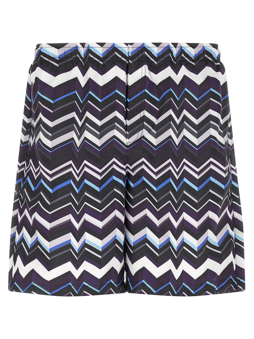 Multicolor Printed Swim Shorts 1