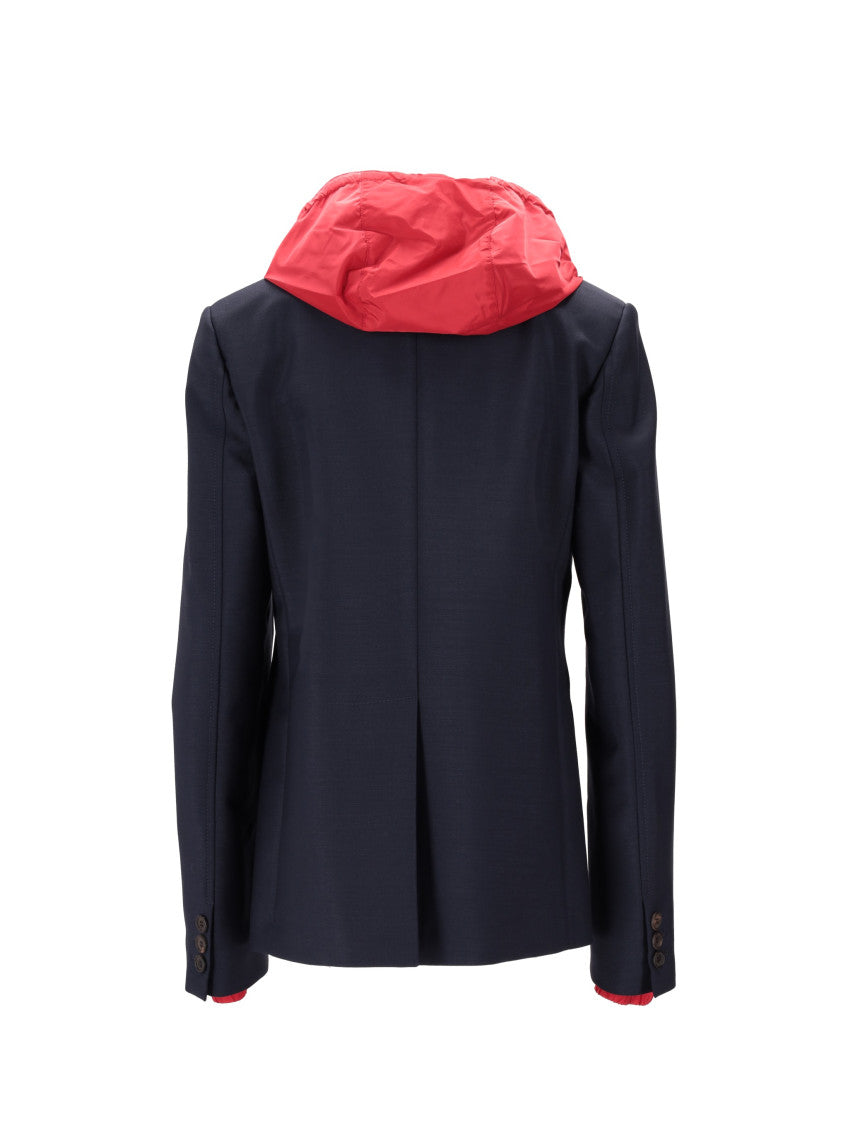 Navy Solid Hood Jacket 2