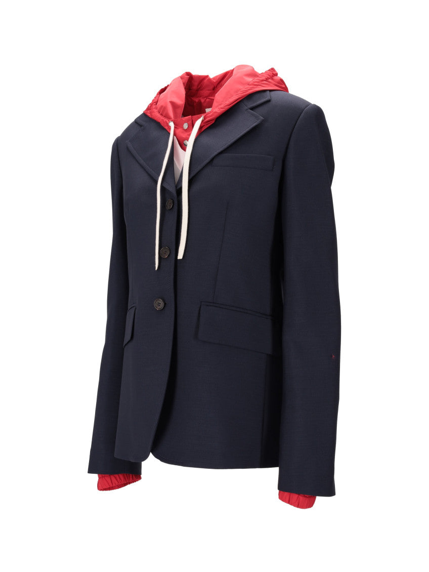 Navy Solid Hood Jacket 4