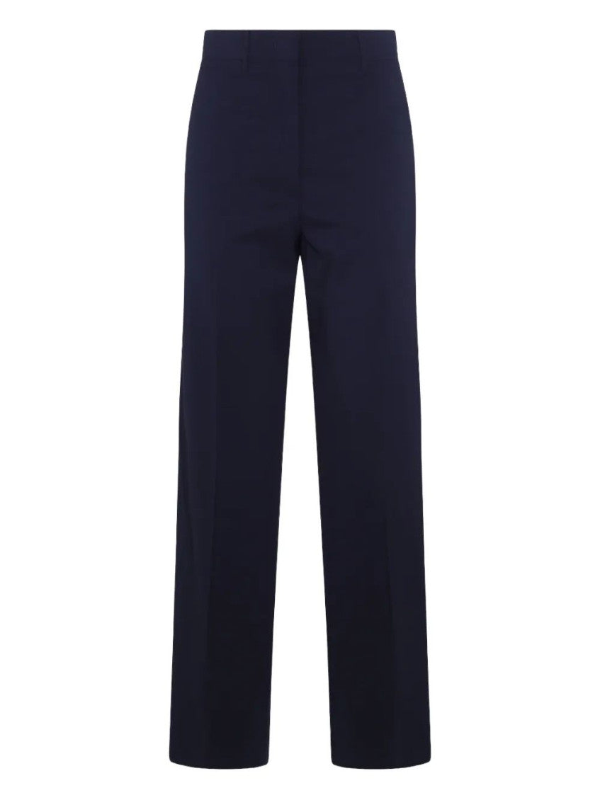 Navy Blue Straight Flat Front Pant 1