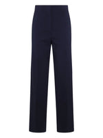 Navy Blue Straight Flat Front Pant 1